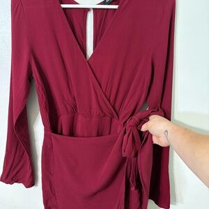 Elegant Burgundy Jumpsuit